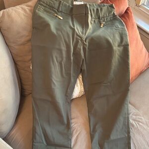 Stylist Olive Green Pants with Gold Accents